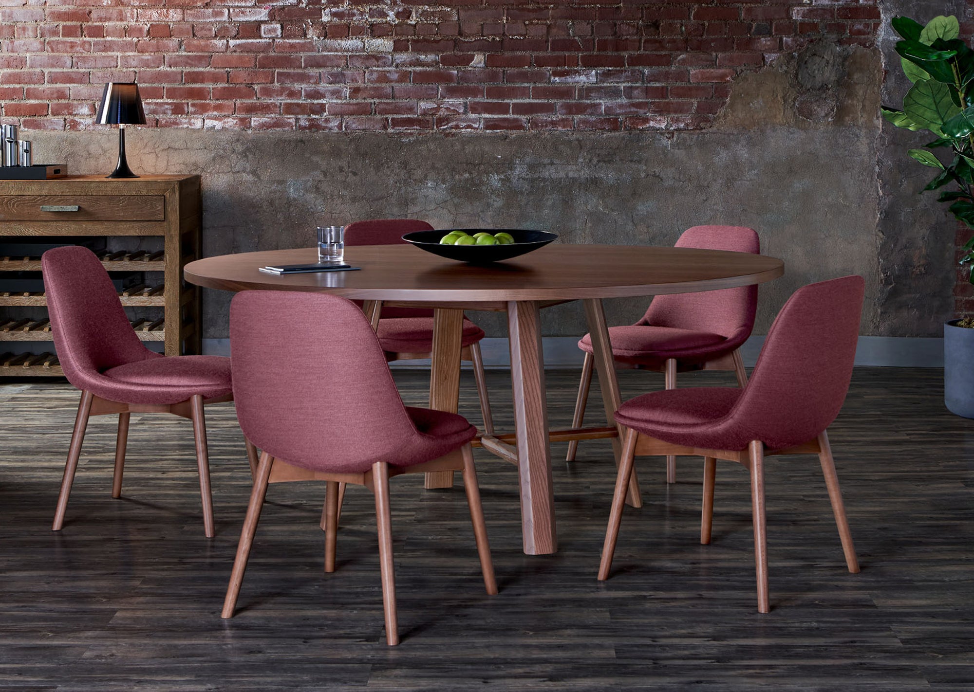 Chloe Guest Dining Chair — Wood Base