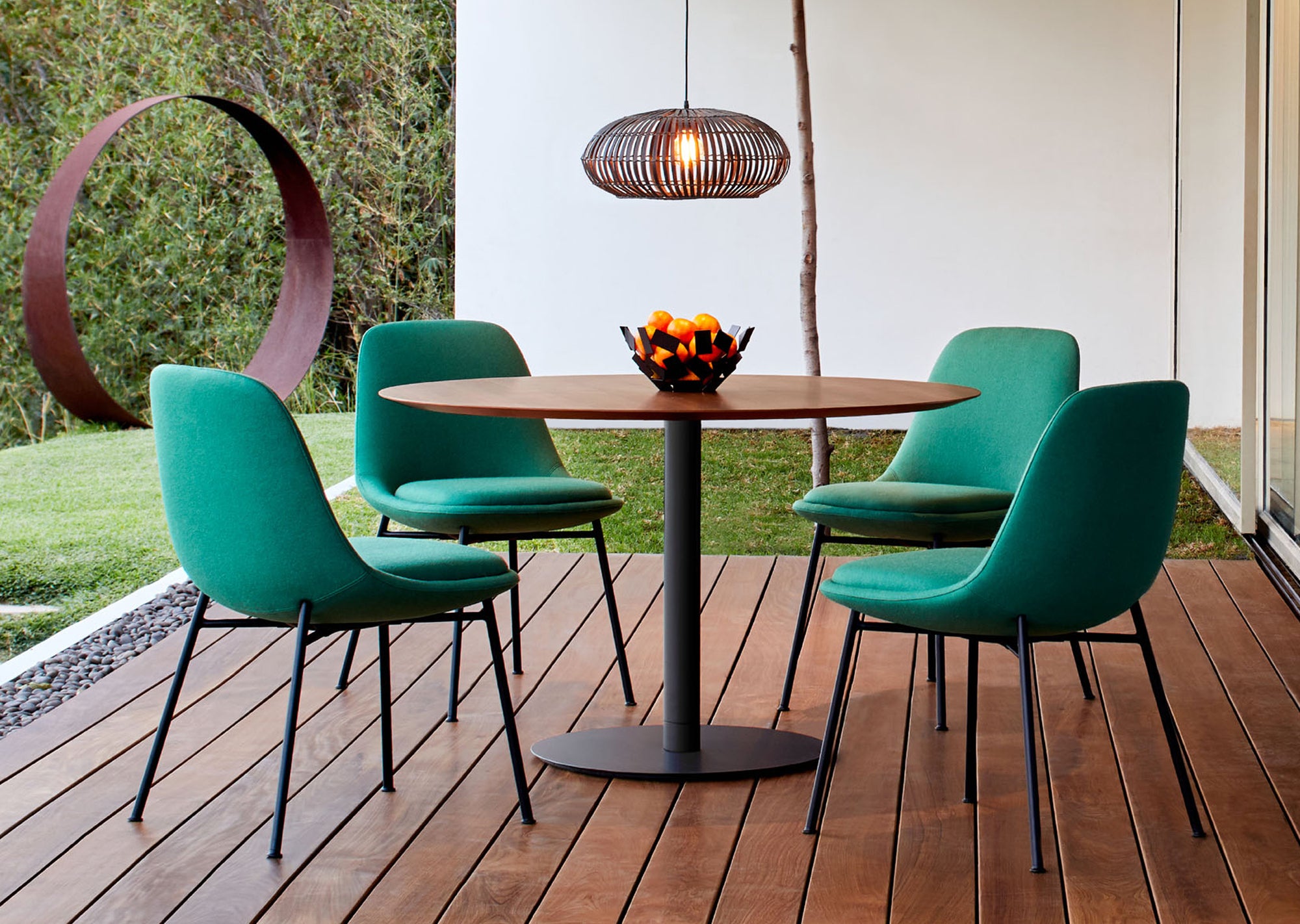 Chloe Guest Dining Chair — Tubular Steel Base