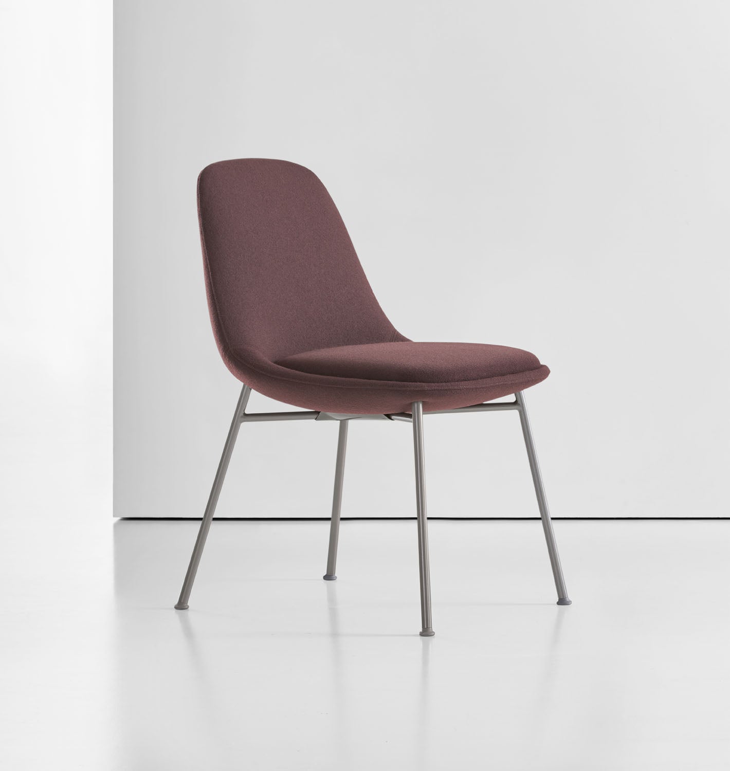 Chloe Guest Dining Chair — Tubular Steel Base