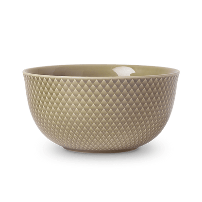 Lyngby Porcelaen Rhombe Earth Bowl — Clay 6.9"