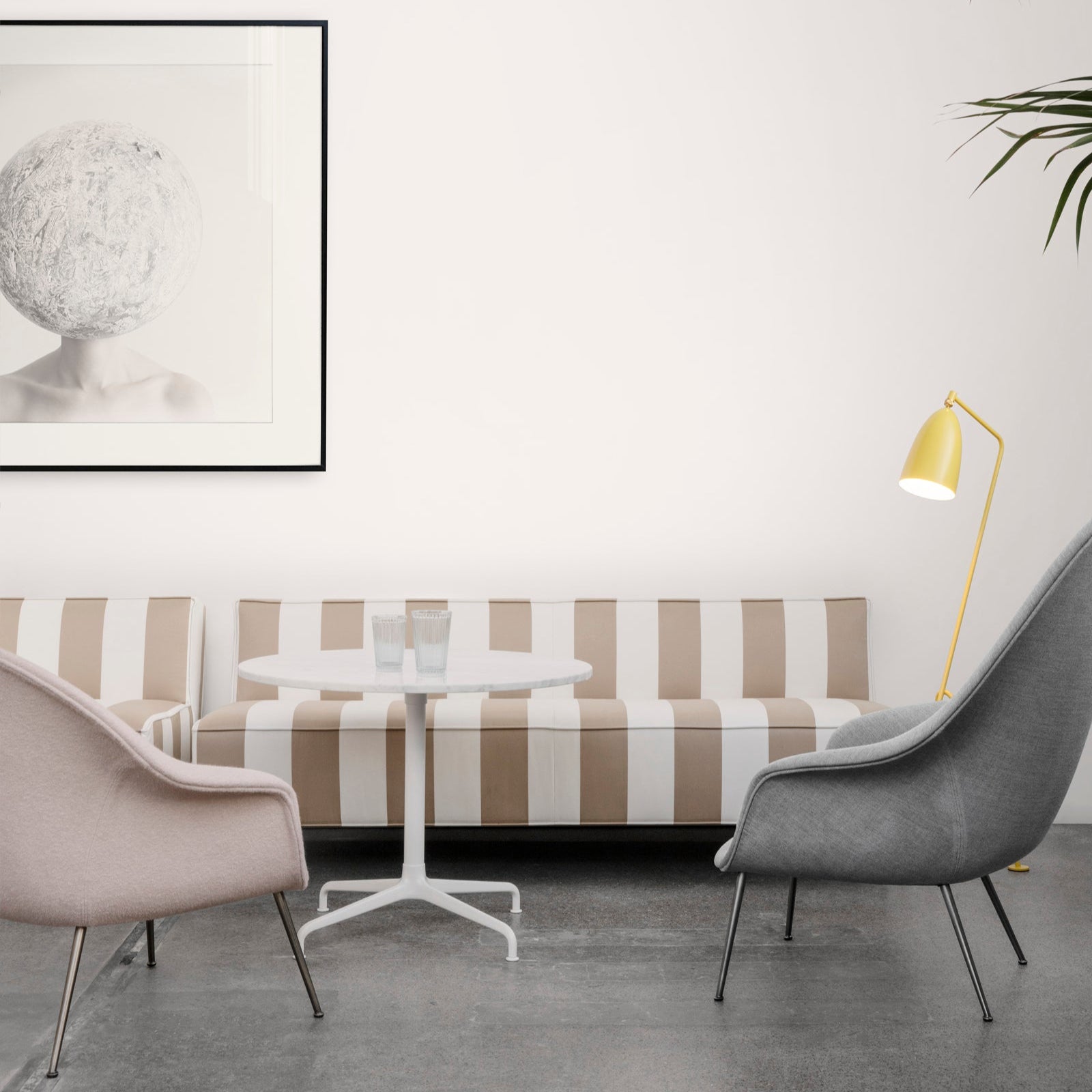 Bat Lounge Chair — High and Low Back with Conic Base