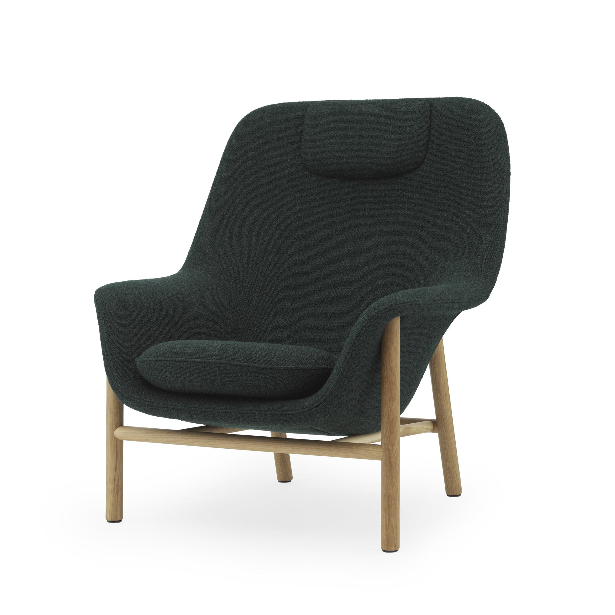 Drape Lounge Chair with Headrest — Wood