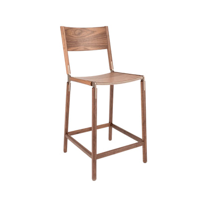 Backed Counter Stool — Linden — Wood