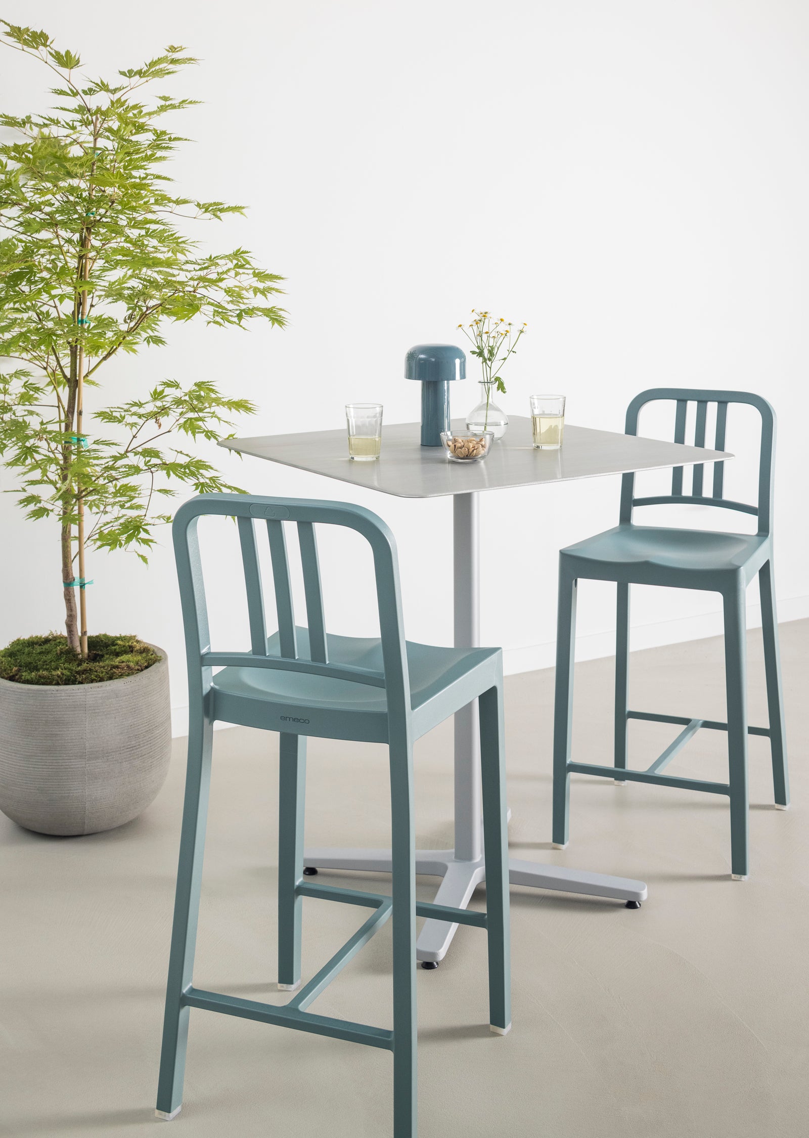 111 Navy Bar and Counter Stool