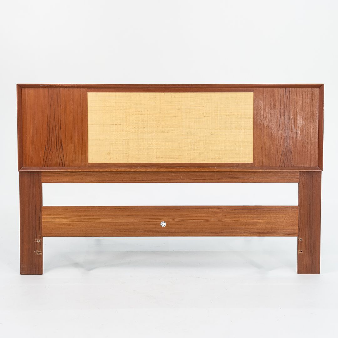 Teak and Cane Full Headboard
