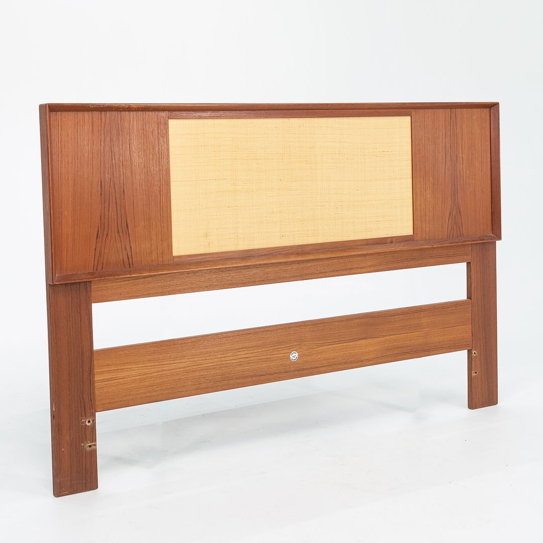 Teak and Cane Full Headboard