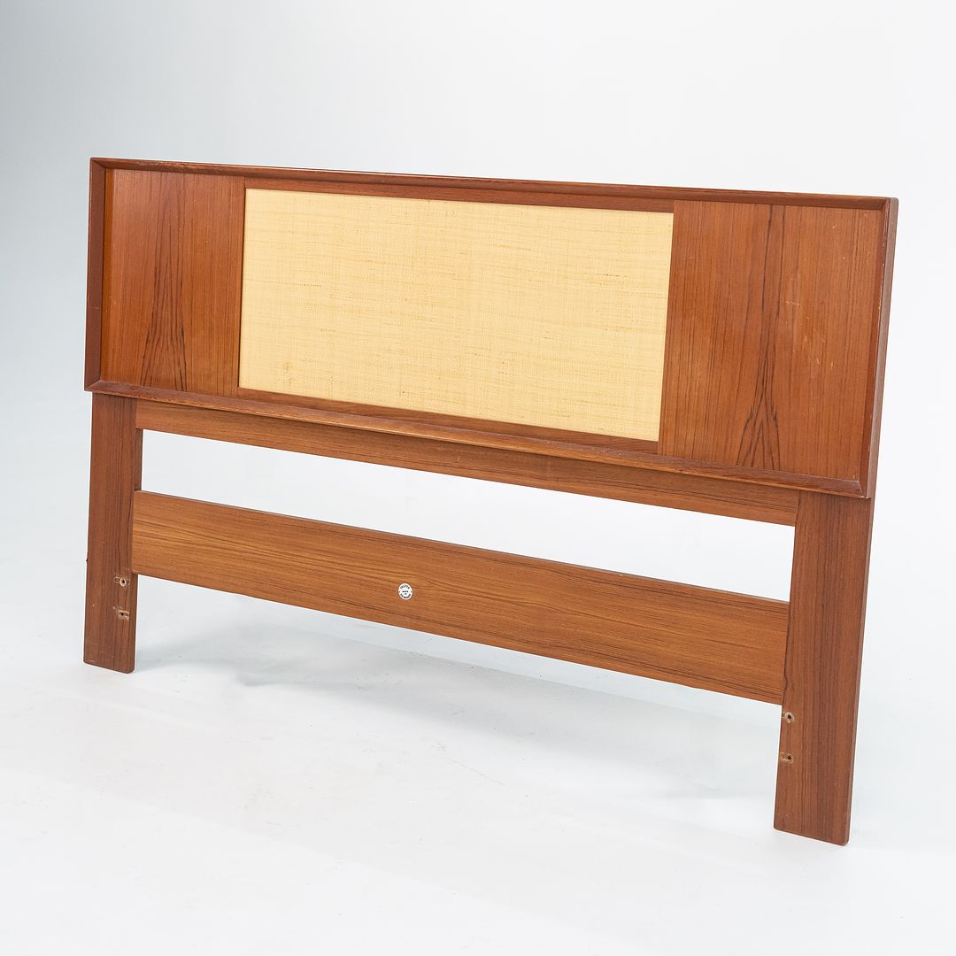 Teak and Cane Full Headboard