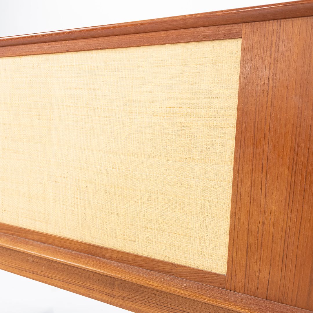 Teak and Cane Full Headboard