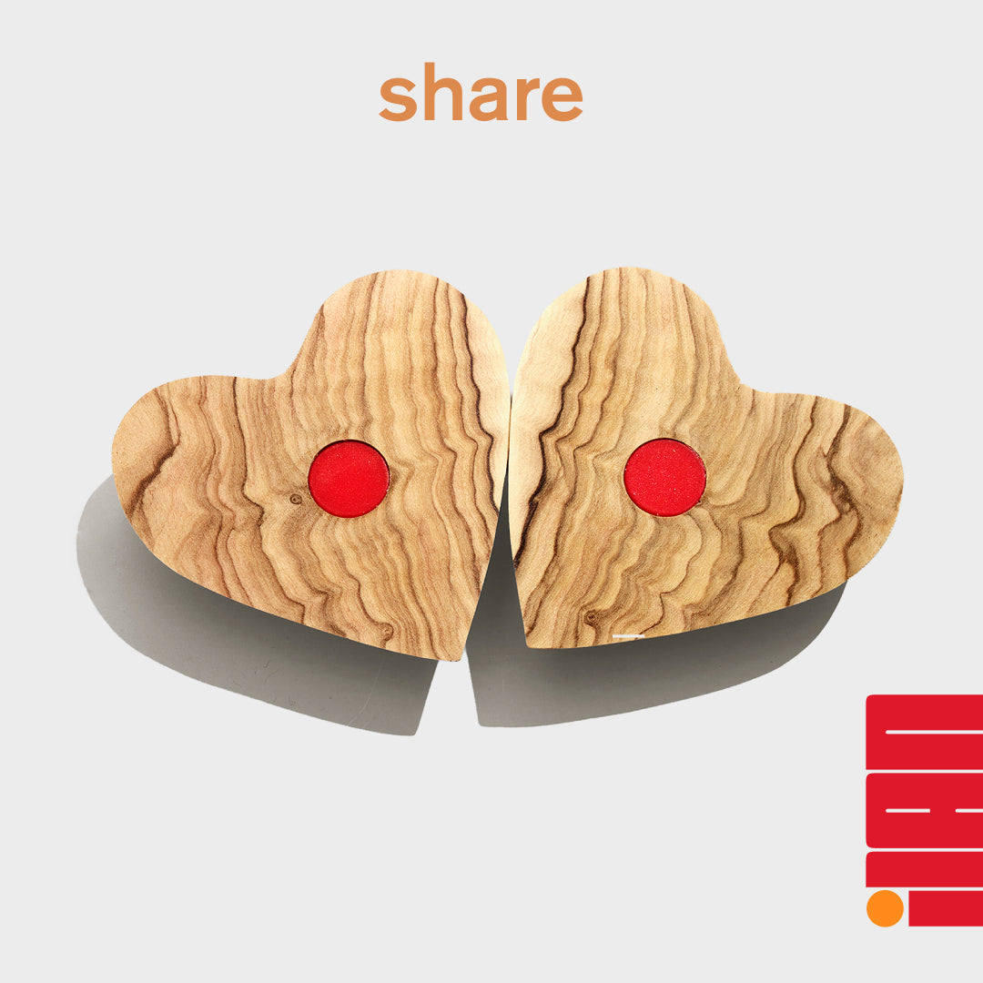 The Magnetic Olive Wood Heart