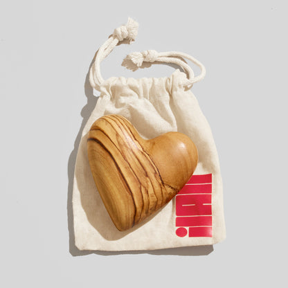 The Magnetic Olive Wood Heart