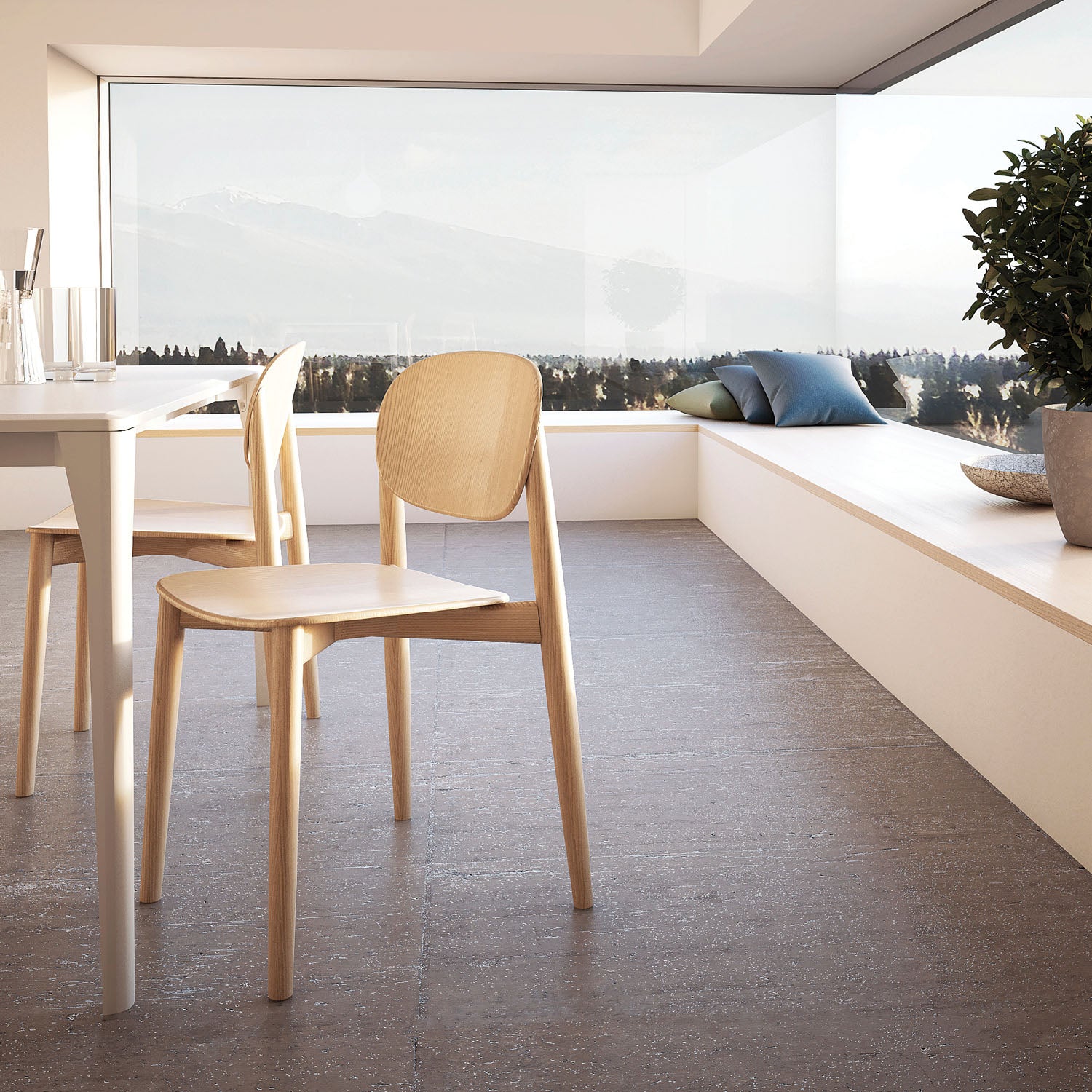 Halo Stacking Chair — Wood