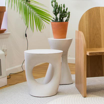 Kreten Side Table — Short / Grey