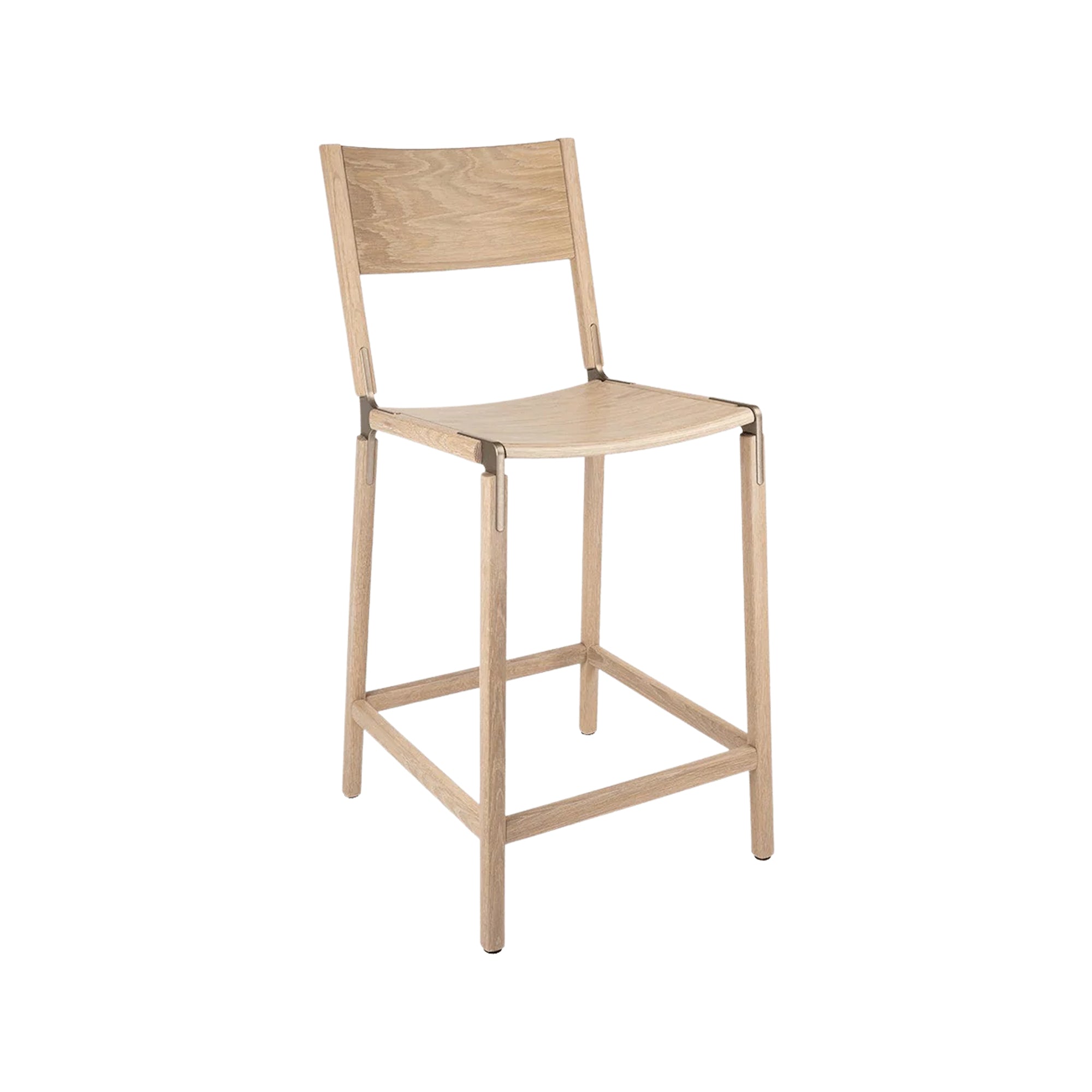 Backed Counter Stool — Linden — Wood
