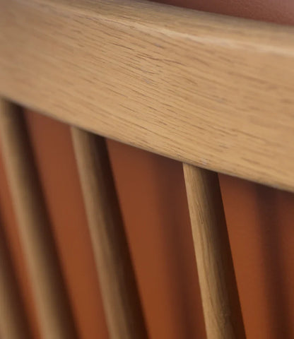 J147 Armchair — Nature Lacquered Oak/Cognac Leather
