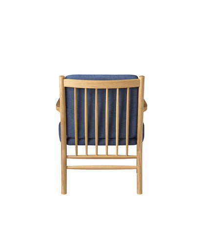 J147 Armchair — Nature Lacquered Oak/Dark Blue