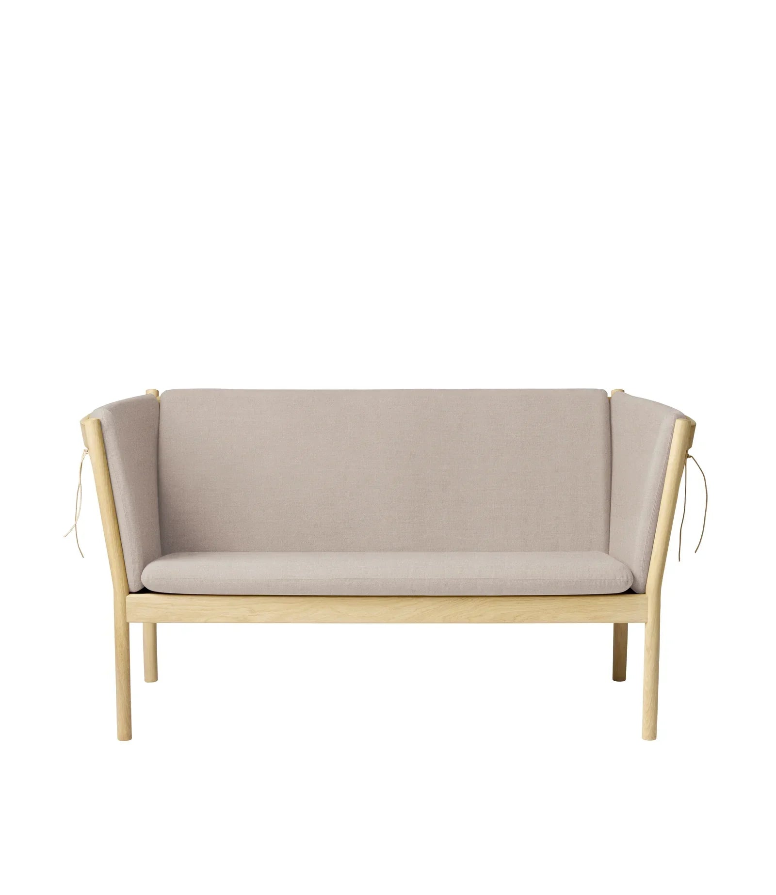 J148 2-Person Sofa — Nature Lacquered Oak/Beige