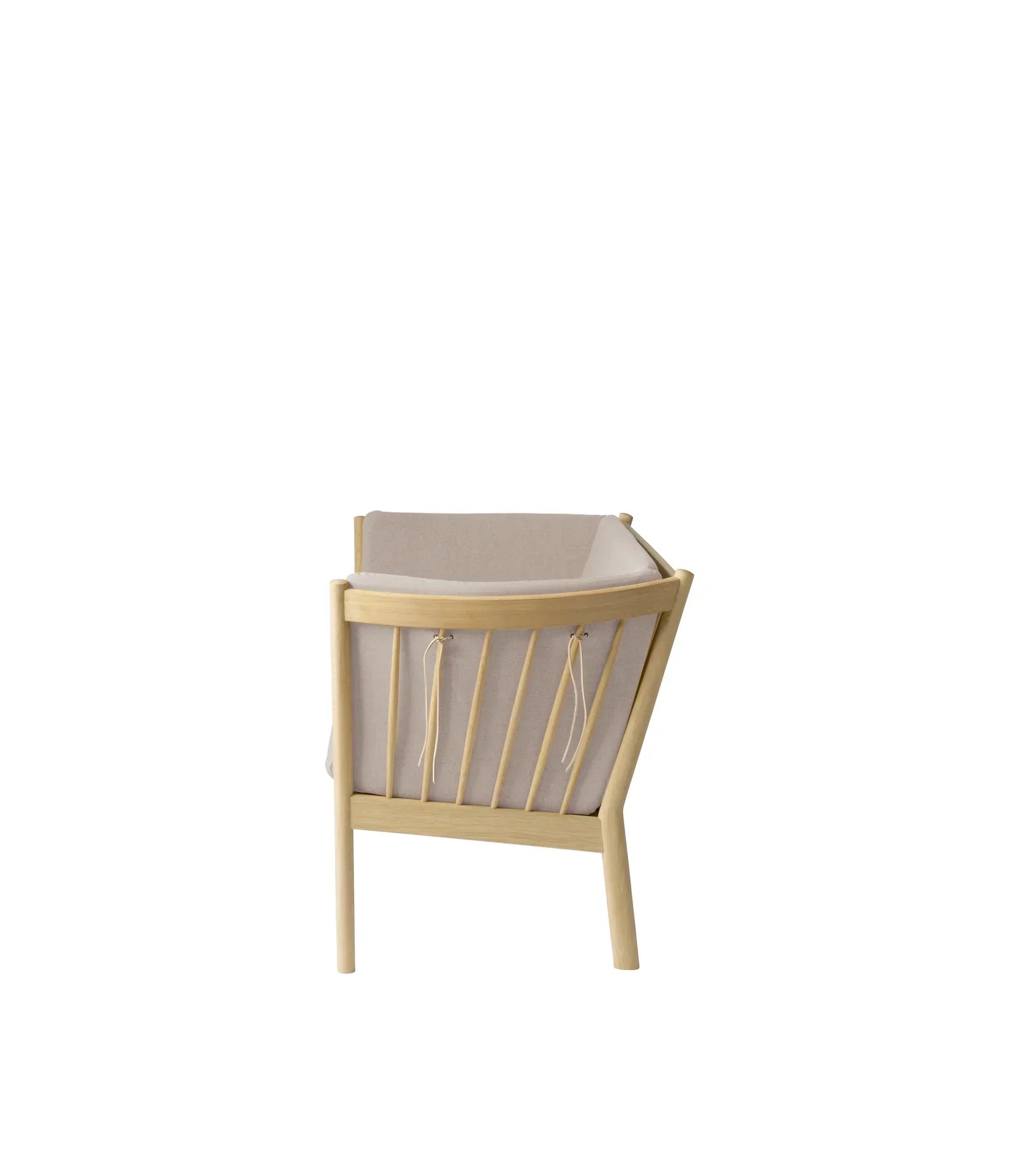 J148 2-Person Sofa — Nature Lacquered Oak/Beige