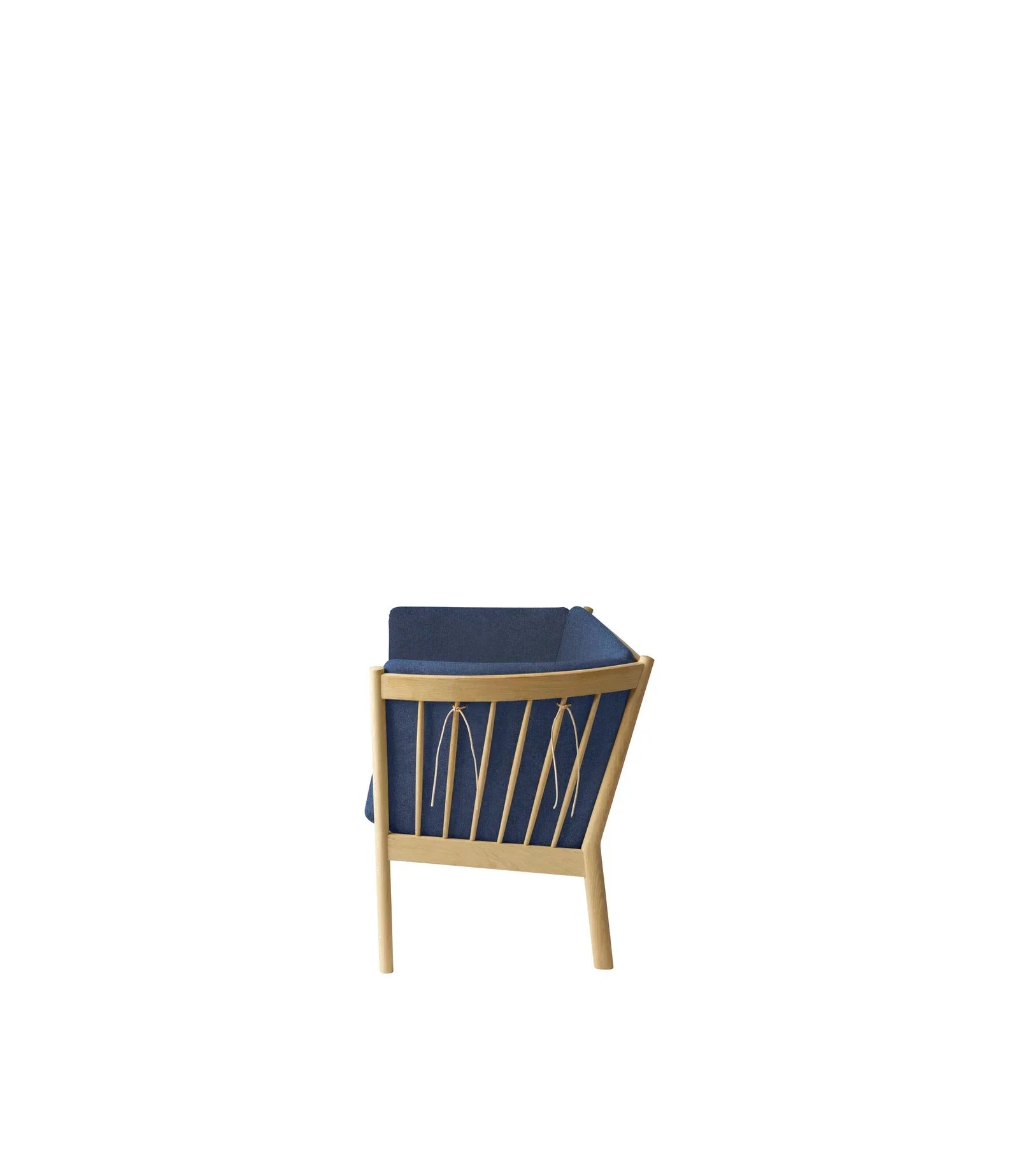 J149 3-Person Sofa — Nature Lacquered Oak/Dark Blue