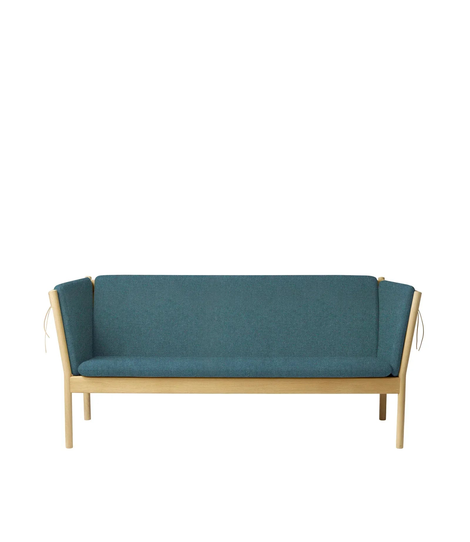J149 3-Person Sofa — Nature Lacquered Oak/Green