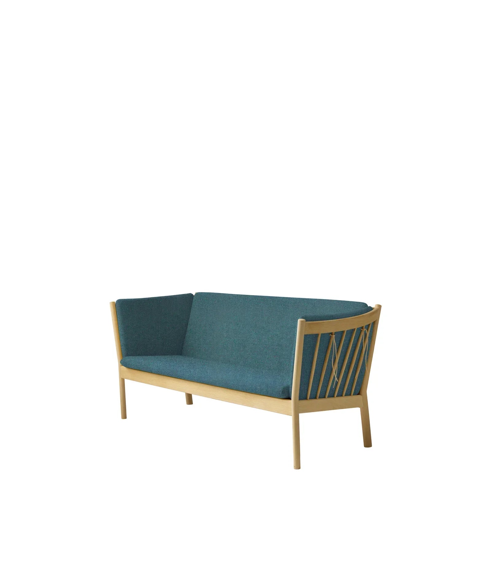 J149 3-Person Sofa — Nature Lacquered Oak/Green