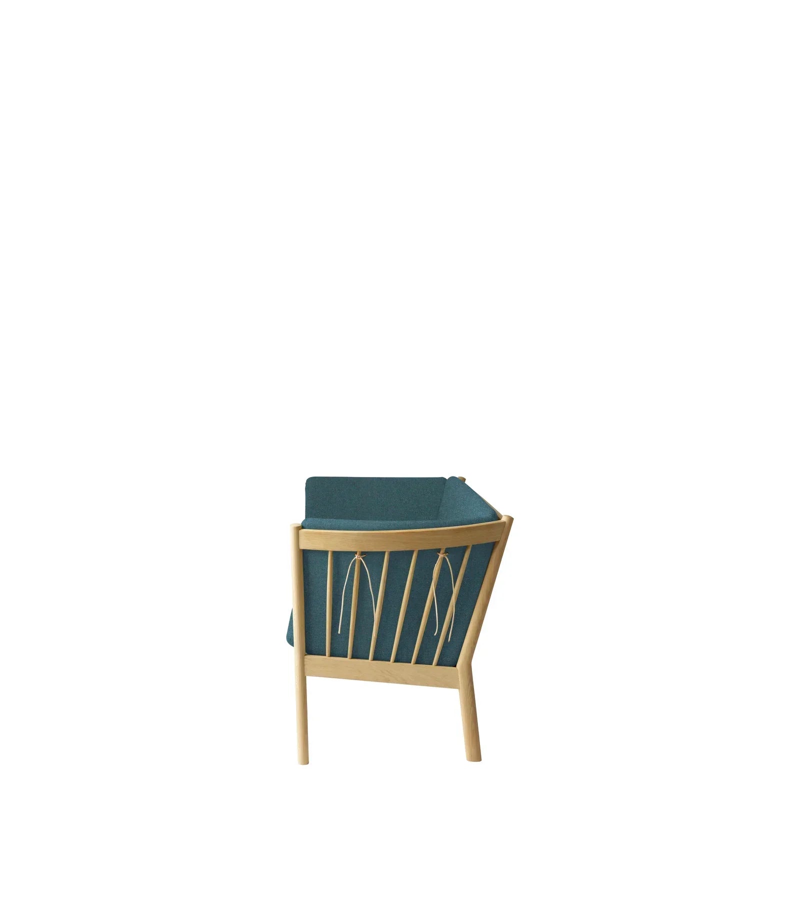 J149 3-Person Sofa — Nature Lacquered Oak/Green