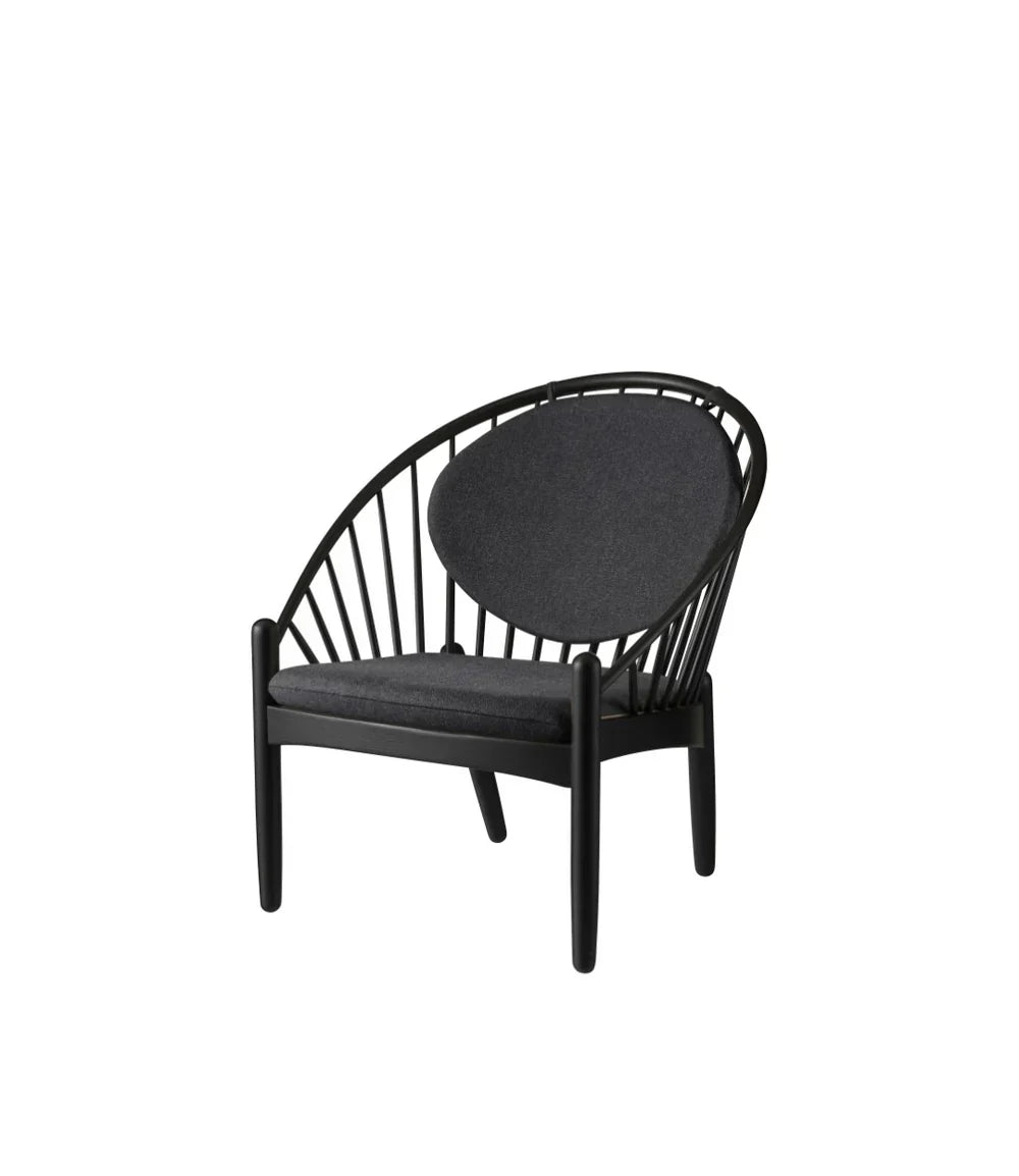 J166 Jørna Chair — Jet Black Oak/Black Leather