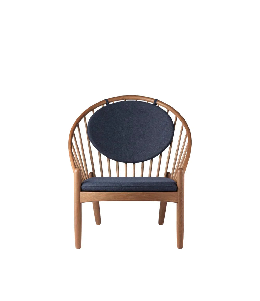 J166 Jørna Chair — Smoked Oiled Oak/Dark Blue
