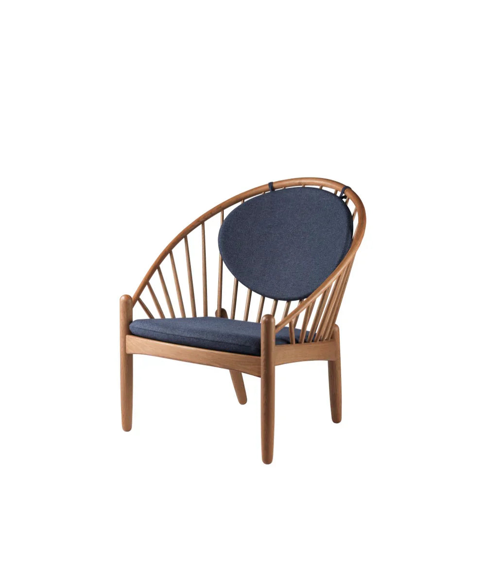 J166 Jørna Chair — Smoked Oiled Oak/Dark Blue