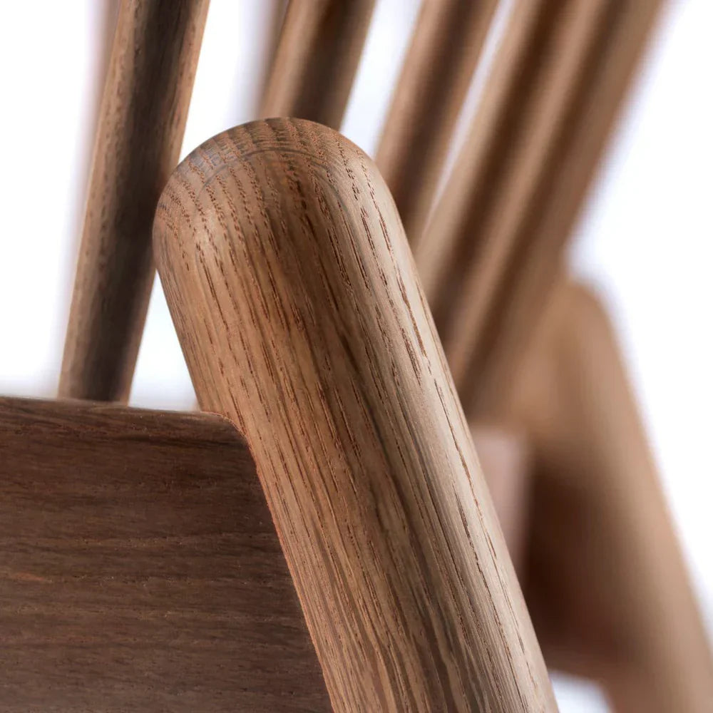 J166 Jørna Chair — Smoked Oiled Oak/Dark Blue