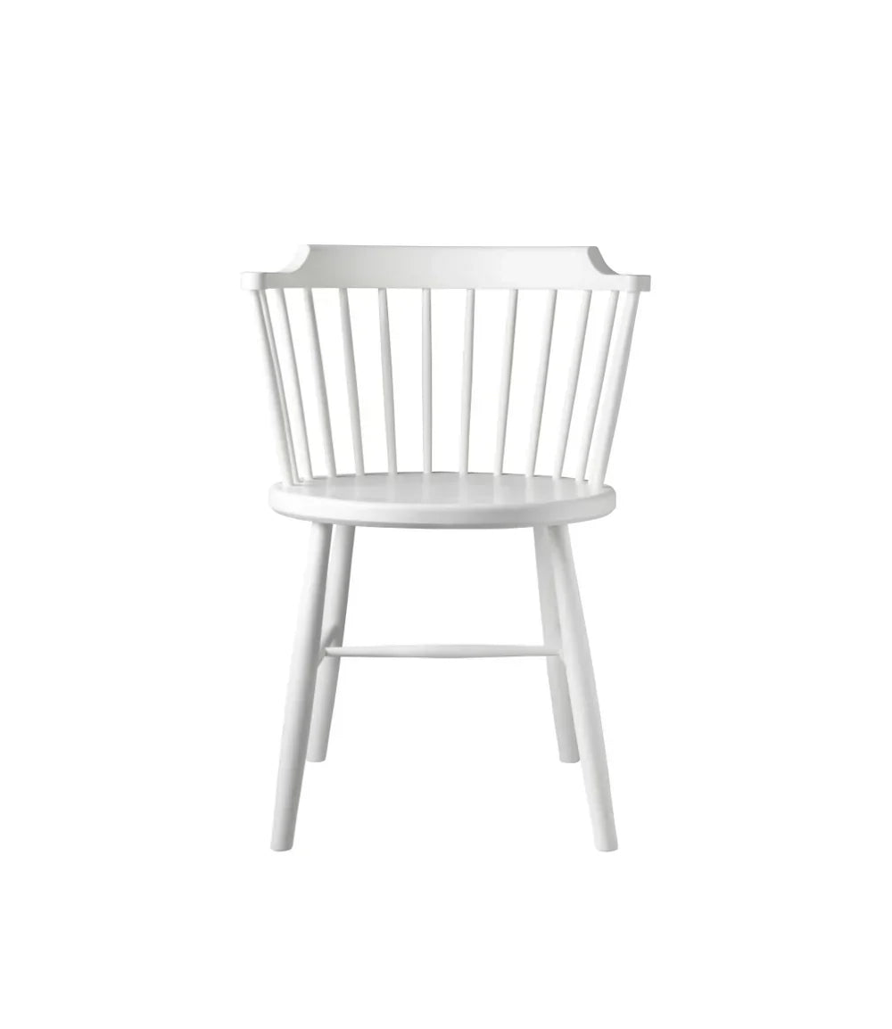 J18 Chair — Pure White Painted Beech