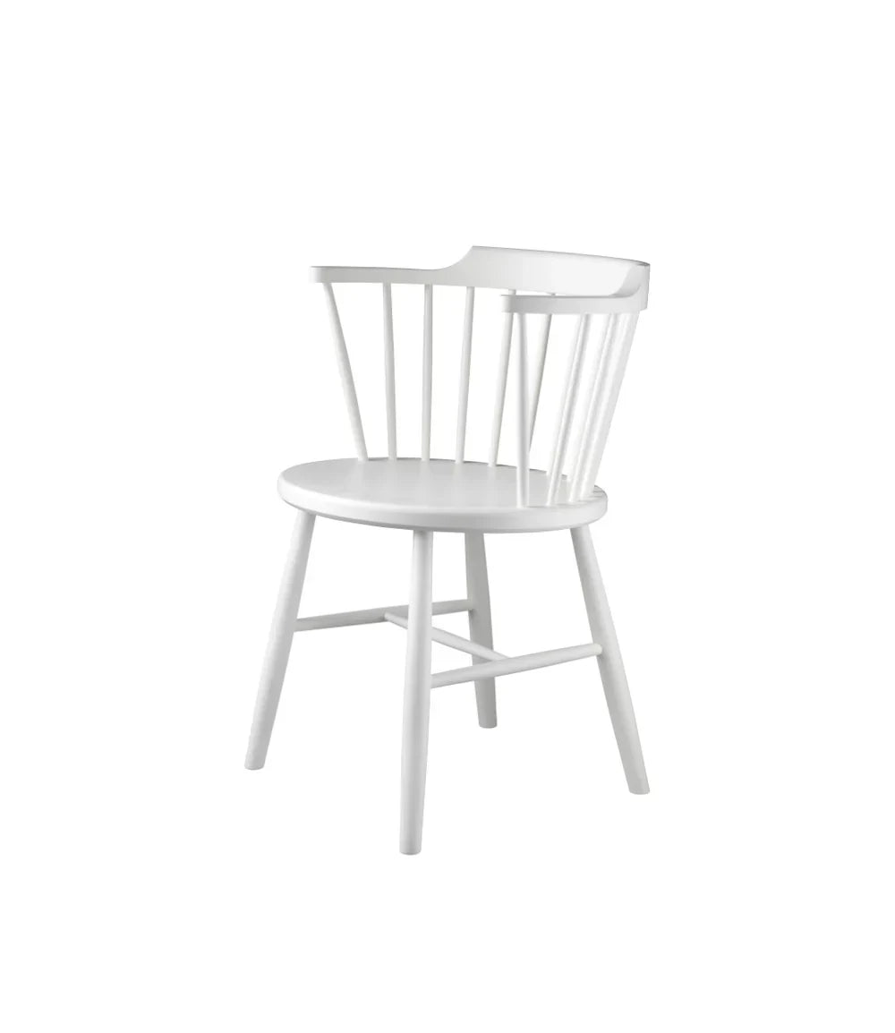 J18 Chair — Pure White Painted Beech