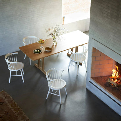 J18 Chair — Pure White Painted Beech