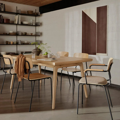J183 Holmen Stackable Armchair — Steel Black/Taupe