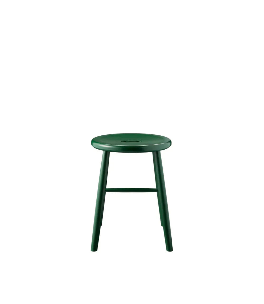J27 Stool — Beech — Emerald Green