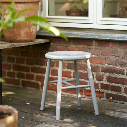 J27 Stool — Beech — Pebble Grey