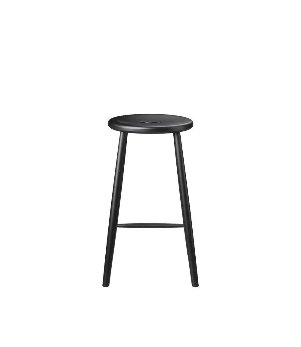 J27C Counter Stool — Beech — Jet Black