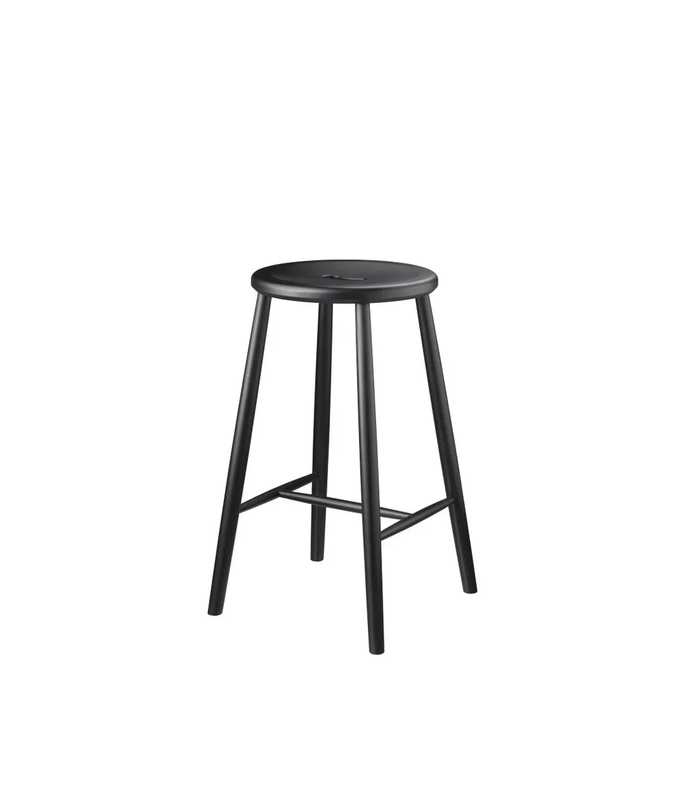 J27C Counter Stool — Beech — Jet Black