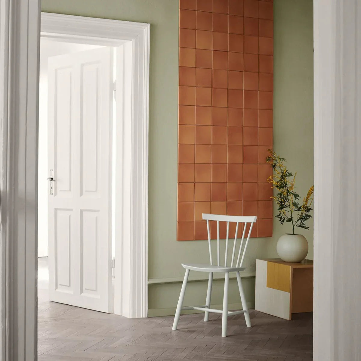 J46 Dining Chair — Dust/Bones Painted Beech