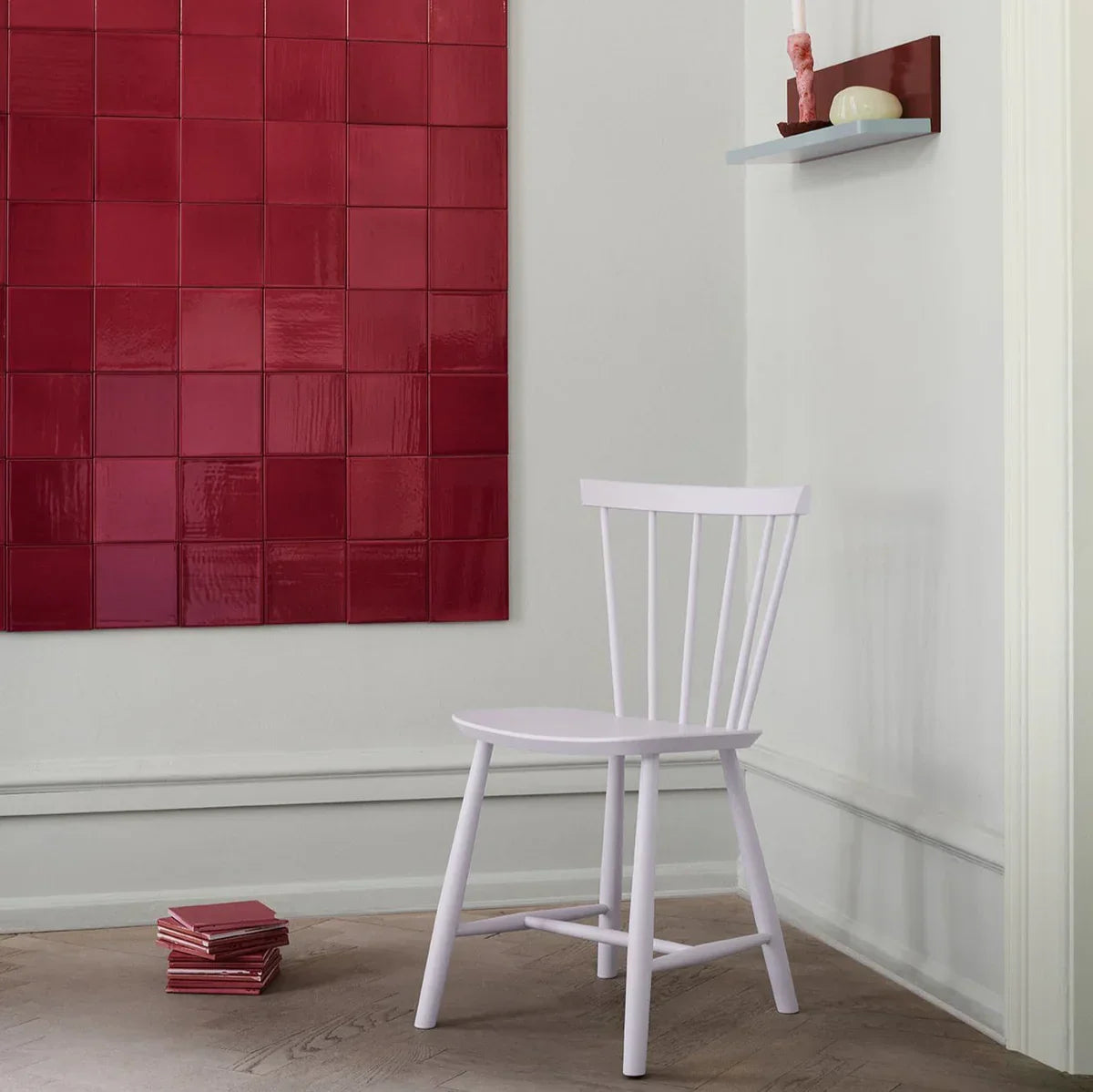 J46 Dining Chair — Violet Hair Painted Beech