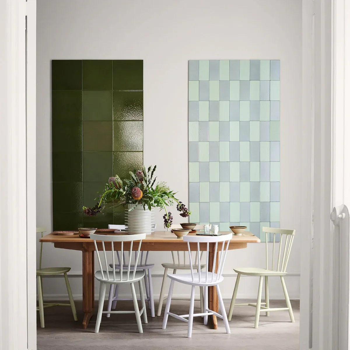 J46 Dining Chair — Violet Hair Painted Beech