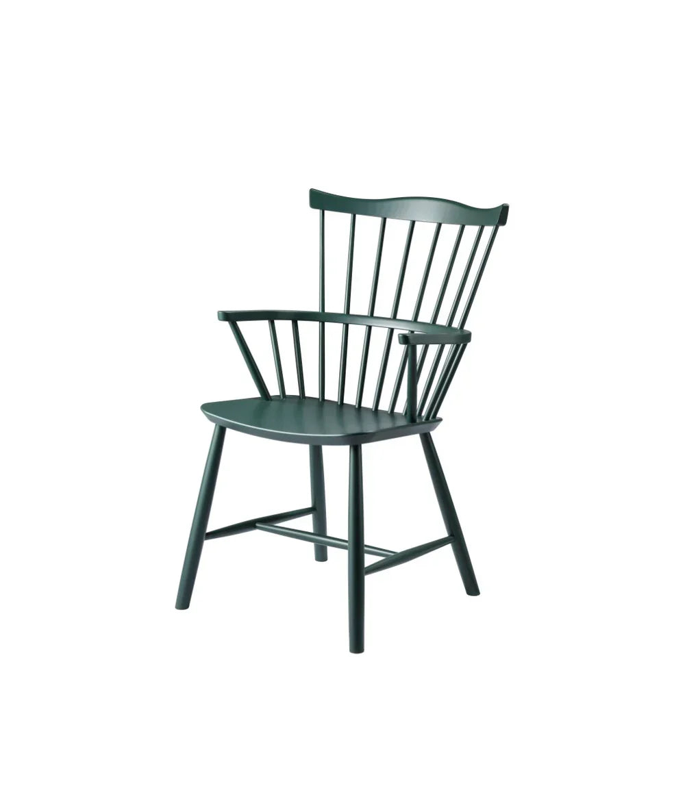J52B Chair — Black Green Painted Beech