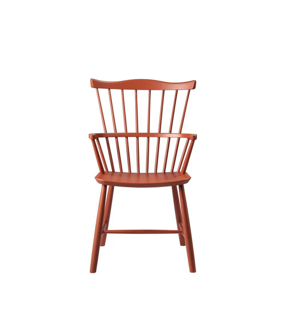 J52B Chair — Brick Red Painted Beech