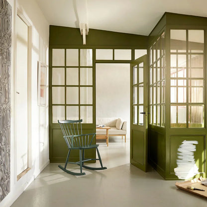 J52G Rocking Chair — Black Green Painted Beech