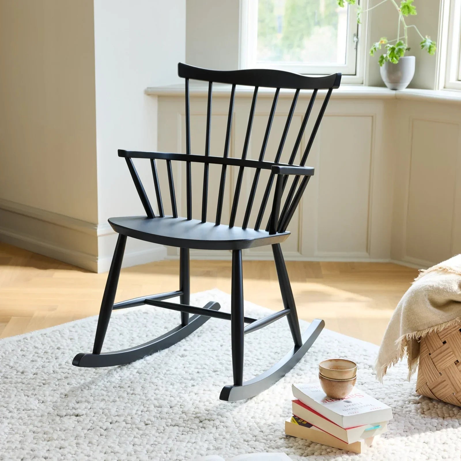 J52G Rocking Chair — Jet Black Painted Beech