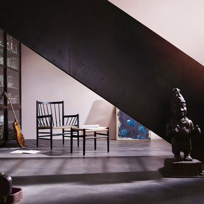J83 Stool — Jet Black Painted Beech