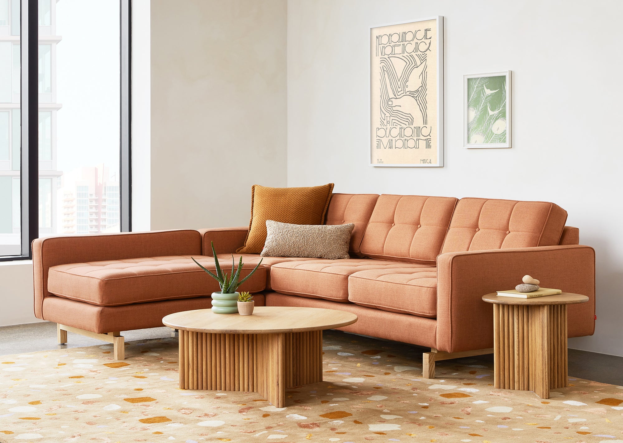 Jane 2 LOFT Bi-Sectional Sofa