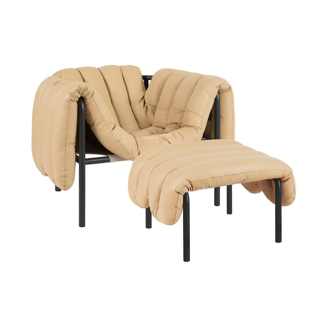 Puffy Lounge Chair and Ottoman