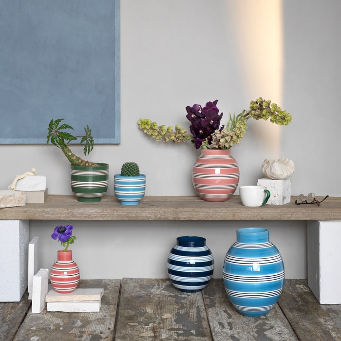 Kähler Omaggio Nuovo Vase — Dark Blue