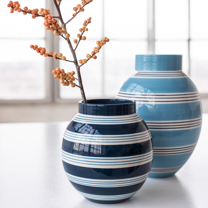 Kähler Omaggio Nuovo Vase — Dark Blue