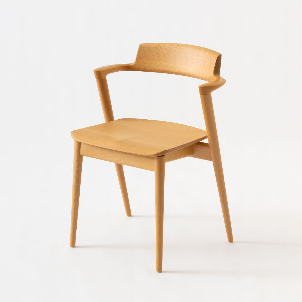 Seoto Semi Armchair — Wood Seat